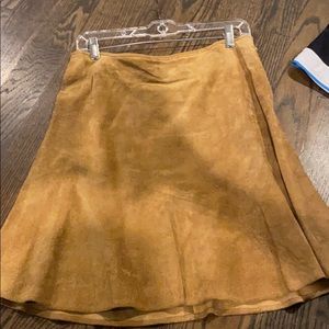 Aqua suede skirt